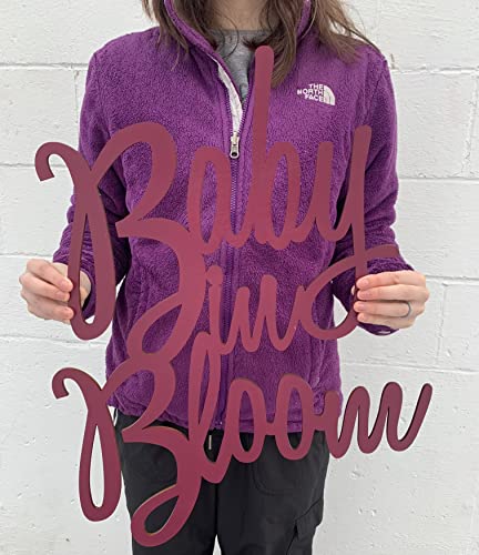 Baby In Bloom Sign - Custom Wooden Wording for Baby Shower