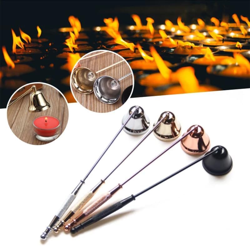 Seadiquiet Gold Metal Candle Snuffer with Long Handle 1