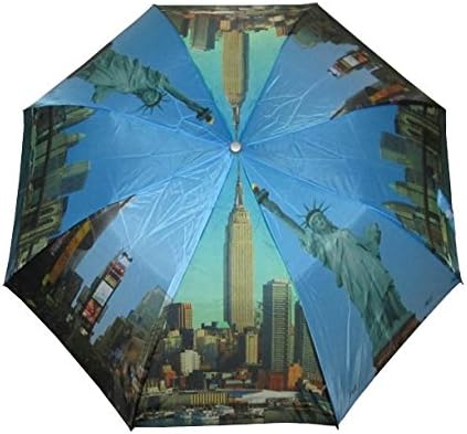 Conch New York Compact Umbrella with City Landmarks