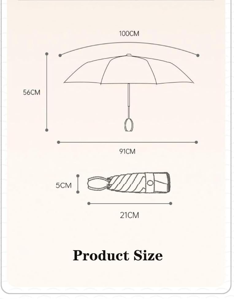 Mini Travel Umbrella with UV Protection and Tulip Handle