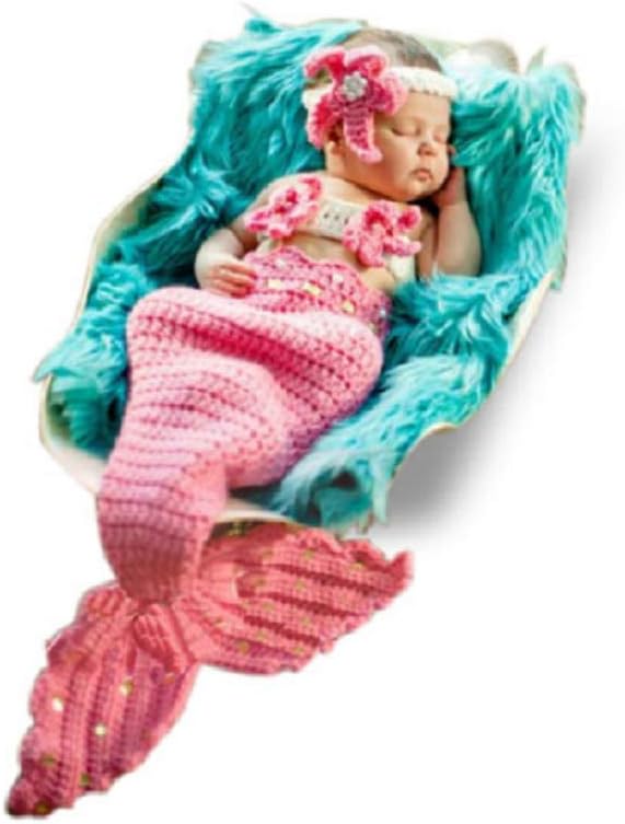 Matissa Newborn Baby Little Mermaid Costume Hat Outfit