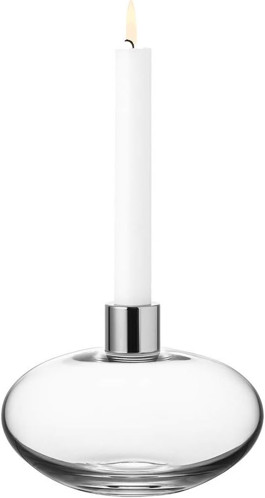 Orrefors Pluto Crystal Candlestick Holder