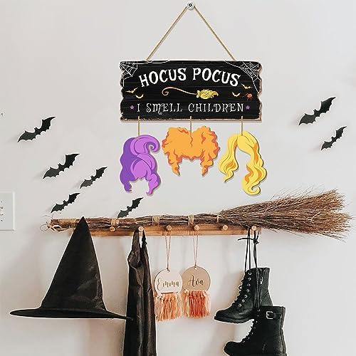 Hocus Pocus I Smell Children Wooden Door Sign