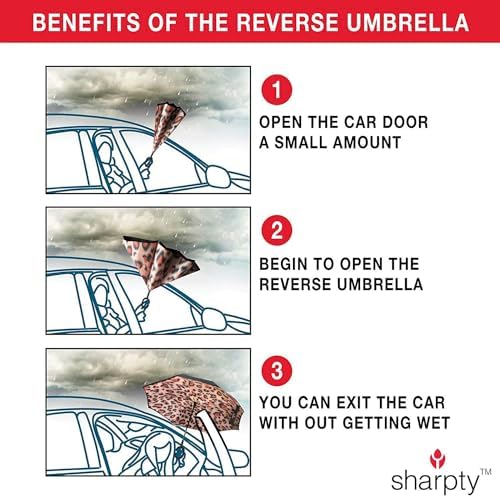 Sharpty Inverted Windproof Umbrella for Women