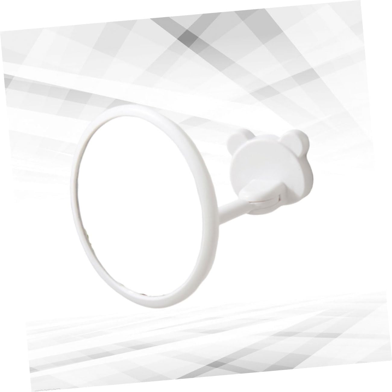 GLEAVI 1Pc Wall Mounted Nordic Style Makeup Mirror - White