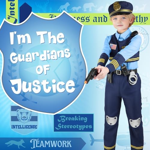 Yadiya Police Costume Set for Kids 3-12