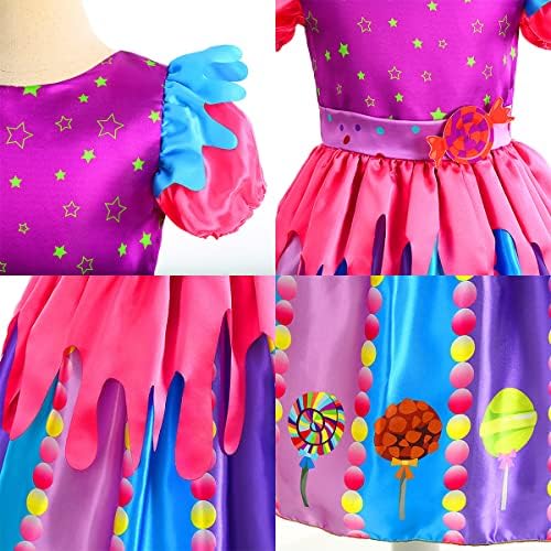 IDOPIP Rainbow Candy Tutu Dress for Girls 3-10Y 1