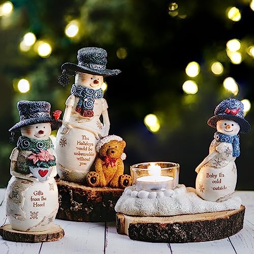 Pavilion Gift Company - Cold Outside Snowman Tealight Holder 1