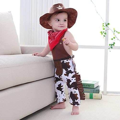 LXKIKMM Cowboy Romper Halloween Dress for Baby Boys