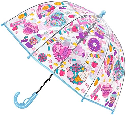 RONIARE Clear Bubble Kids Umbrella for Rain and Wind