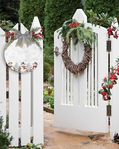 Welcome Sign for Front Door Christmas Decorations