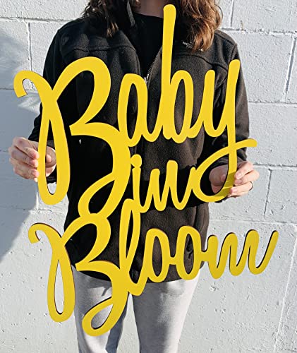 Baby In Bloom Sign - Custom Wooden Wording for Baby Shower