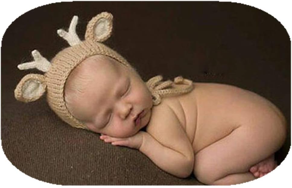 Beovtk Newborn Baby Christmas Deer Hat Costume