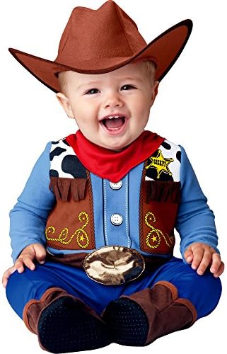 InCharacter Baby Boy Wee Wrangler Cowboy Costume Tan Blue M 12-18mos