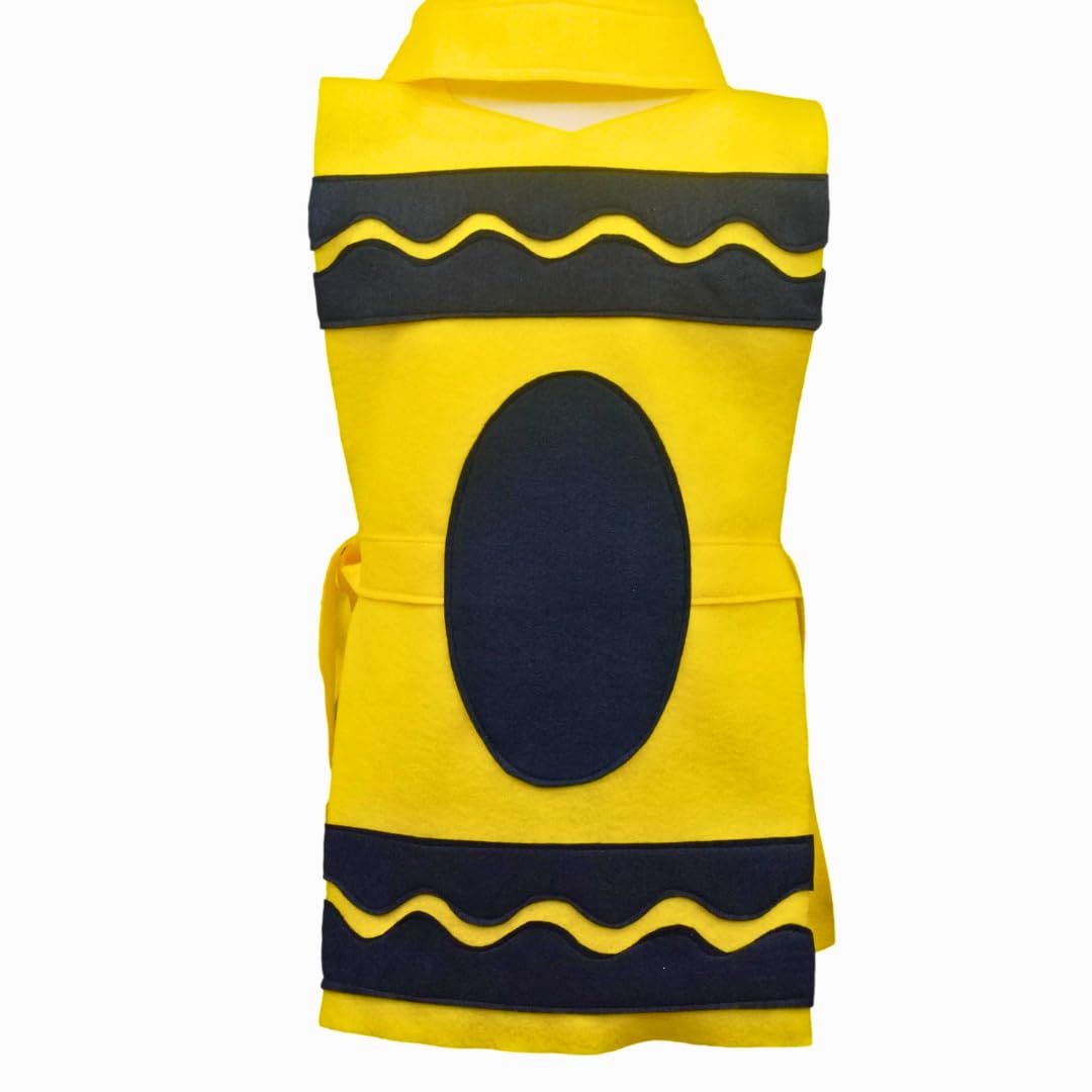 Yellow Crayon Costume Tunic and Hat for Babies to Adults