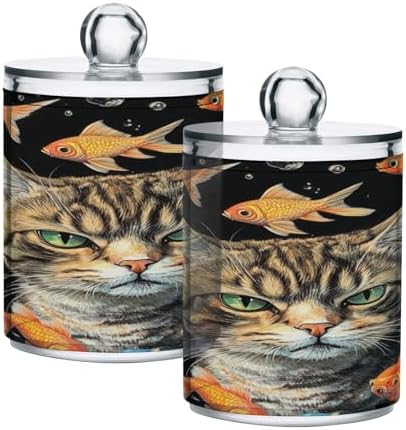 4Pack Clear Plastic Canisters with Lids - Leakproof Durable Bathroom Storage
