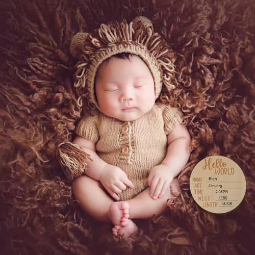 BLUETOP Lion Baby Onesie Set Newborn Photoshoot