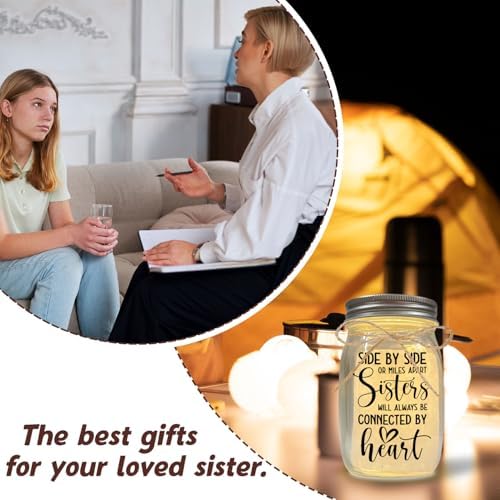 Birthday Gifts for Sister Mason Jar Night Light