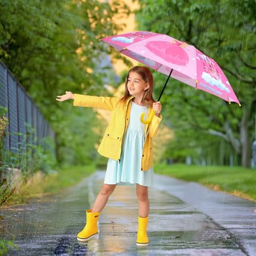 Kids Umbrella with Easy-Grip Hook Handle for Toddlers