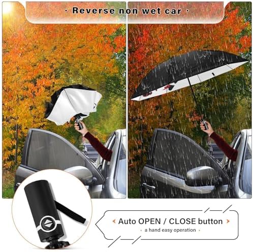 Tamniee Inverted Buffalo Plaid Folding Umbrella