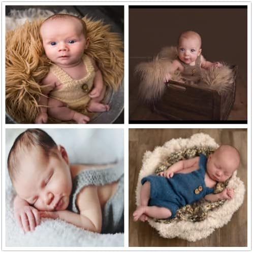 Vemonllas Baby Open Back Bodysuit for Newborn Photography