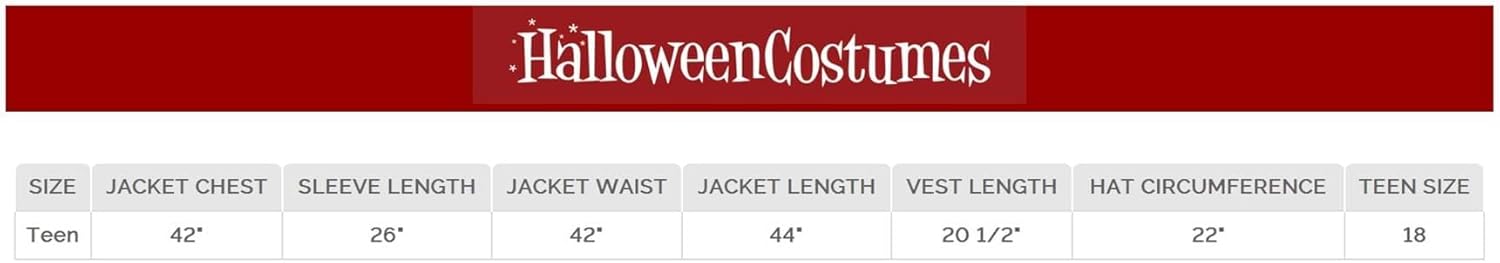Teen Witch Guard Costume with Jacket Vest Hat Gloves