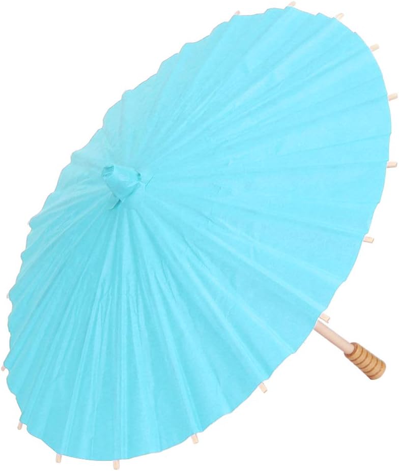 118 Inch Blue Handmade Oiled Paper Umbrella