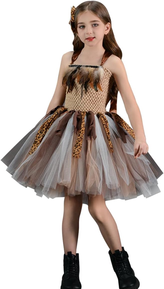 FYMNSI Halloween Costume for Girls with Tutu Dress and Hair Bow