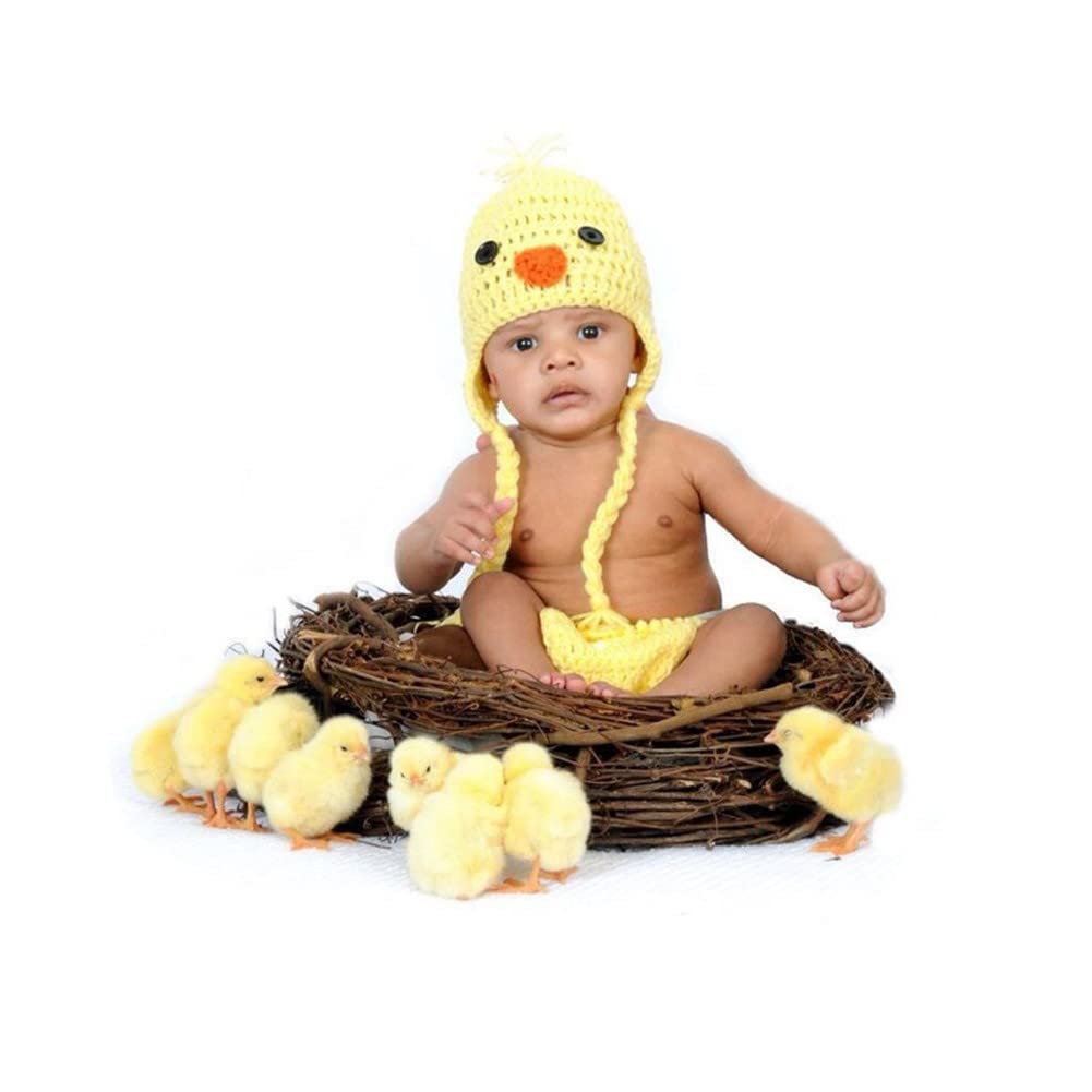 Vemonllas Newborn Baby Chick Hat Shorts Costume Set