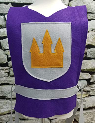 Medieval Knight Purple Tunic for Baby - Kids Teens Sizes