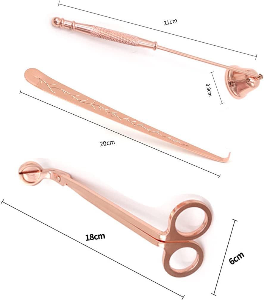 3-in-1 Candle Care Tools Set - Rose Gold