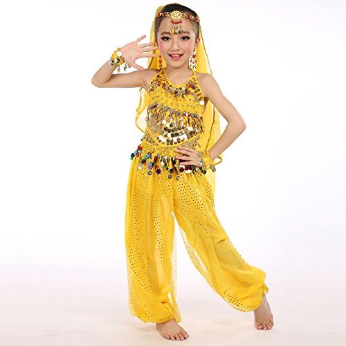 Girls Dance Outfit Handmade Chiffon Top and Pants Halloween Costume