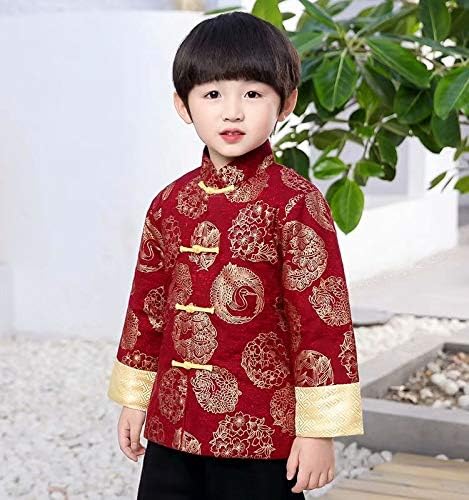 Hooyi Boys Traditional Tang Coat Spring Festival Costume 1