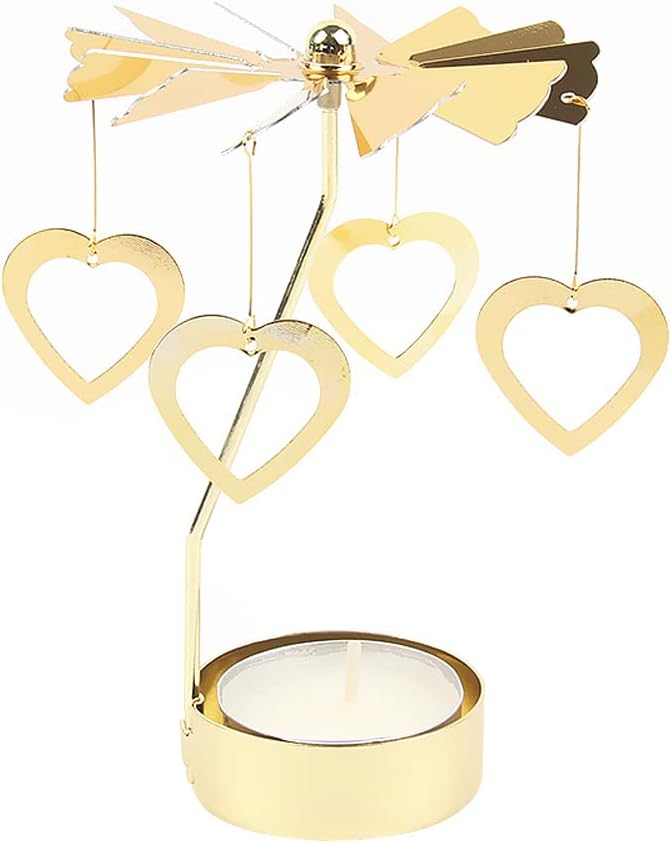 Surakey Gold Spinning Tea Light Candle Holder