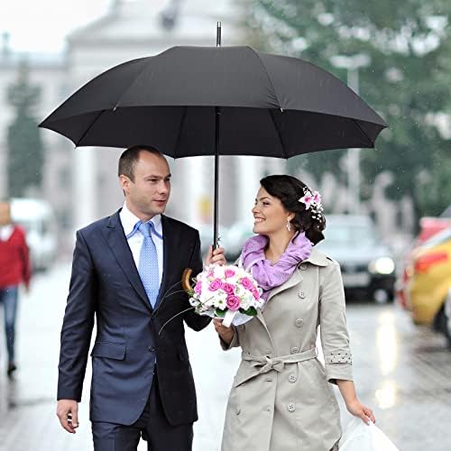 G4Free 54 Inch Windproof Stick Umbrella with Wooden Handle