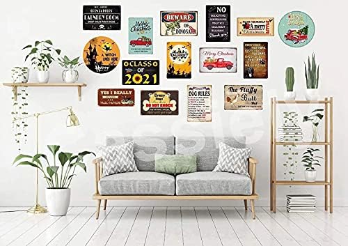 Round Metal Tin Sign 12x12 Inch Rustic Wall Decor