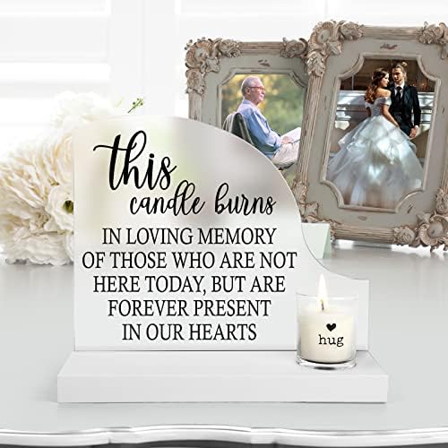 Wedding Memorial Candle with Illuminated Sign