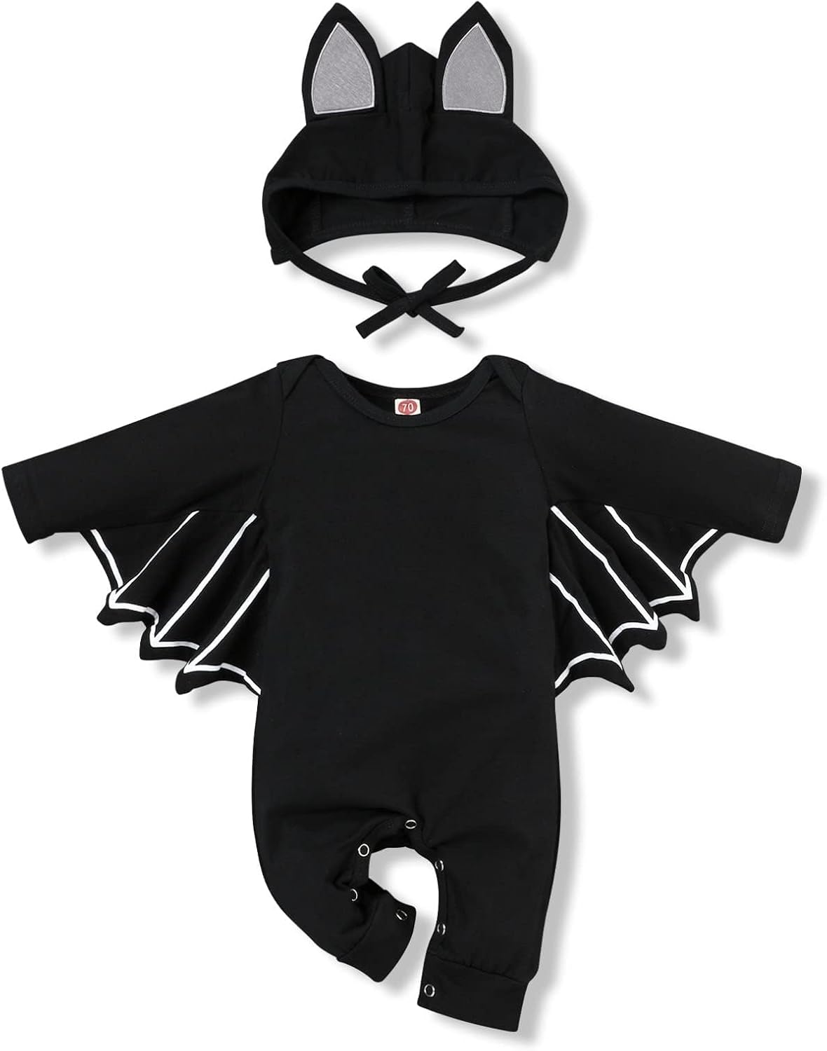 Rutoe Halloween Baby Boy Bat Costume Hoodie Romper Black