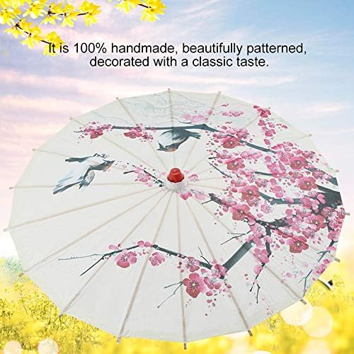 HEEPDD 22 Handmade Oiled Paper Umbrella with Plum Blossom Design 1