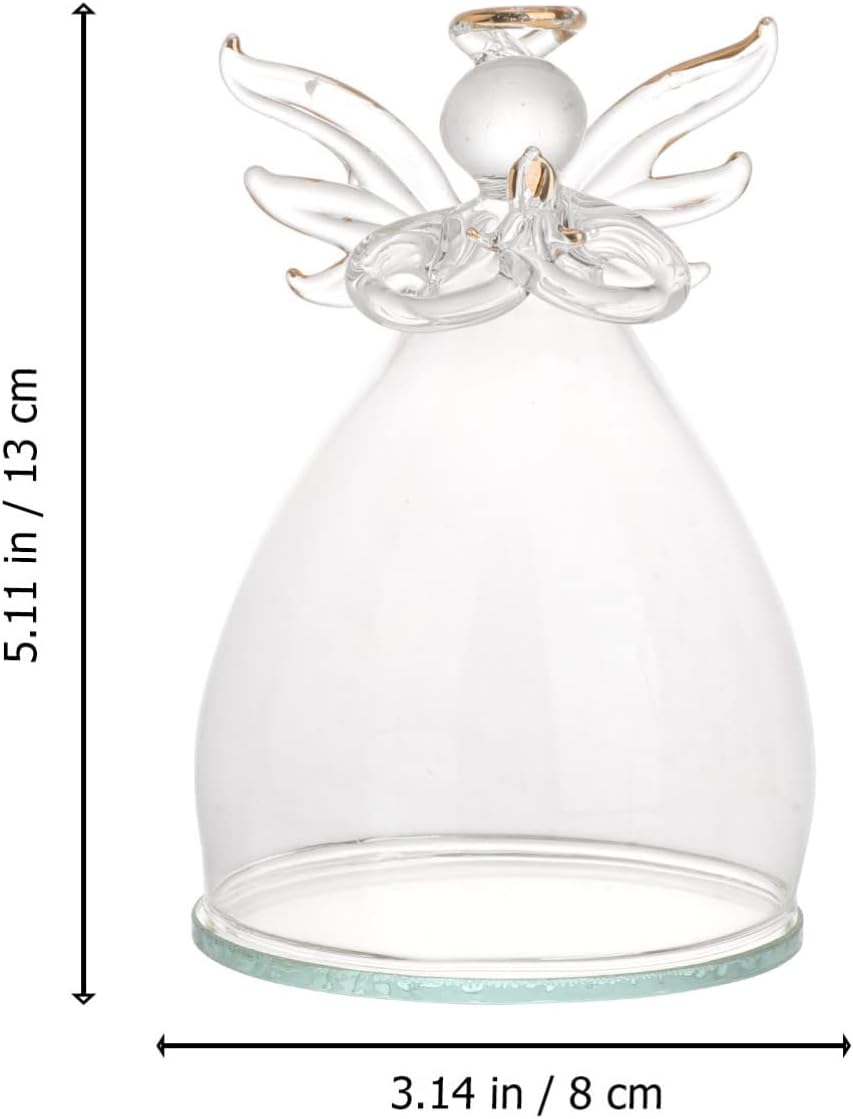 BESTOYARD 5x3 Clear Glass Cloche Bell Jar Display Case