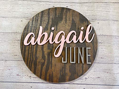 18 3D Wooden Name Sign for Baby Boy or Girl