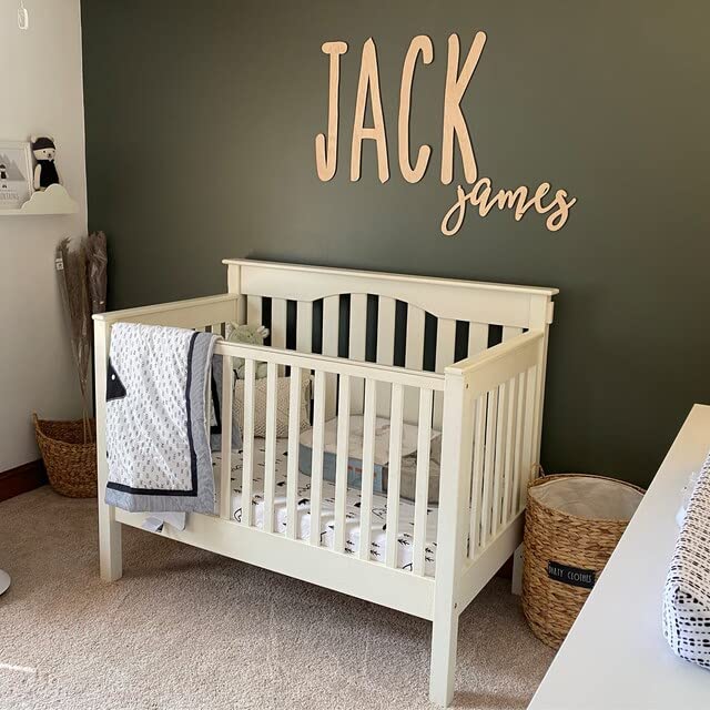 Custom Name Sign - Personalized Wood Decor with Childs Writing Font