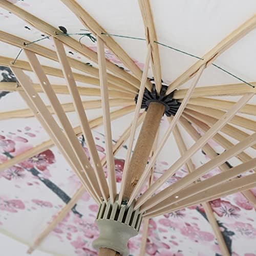 Handcrafted Oiled Tissue Umbrella with Wooden Handle 1