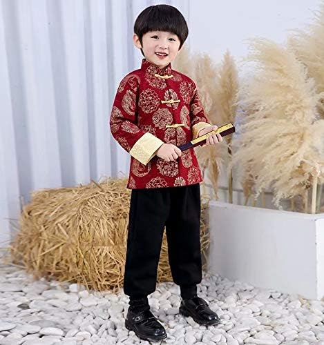 Hooyi Boys Traditional Tang Coat Spring Festival Costume 1