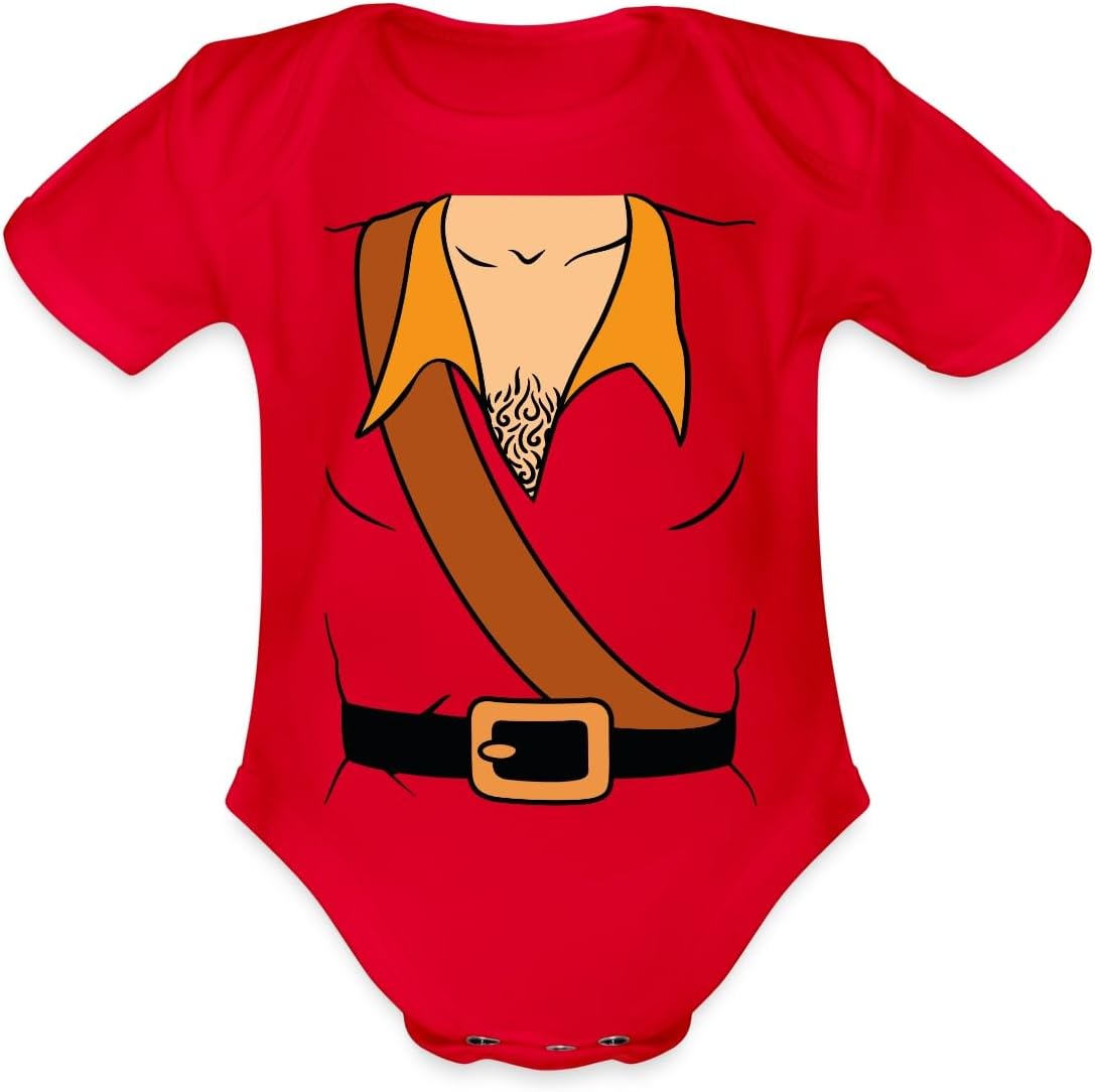 Spreadshirt Gaston Halloween Costume Organic Short Sleeve Baby Bodysuit