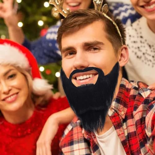 Foryysa Realistic Fake Beard and Mustache Set