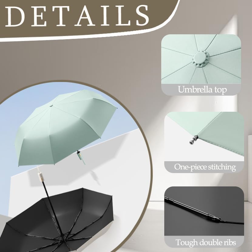Travebo French Style Compact Folding Umbrella with UV Protection