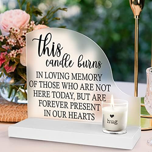 Wedding Memorial Candle with Illuminated Sign