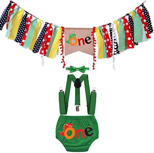 HIHCBF Dinosaur Cake Smash Outfit for 1st Birthday