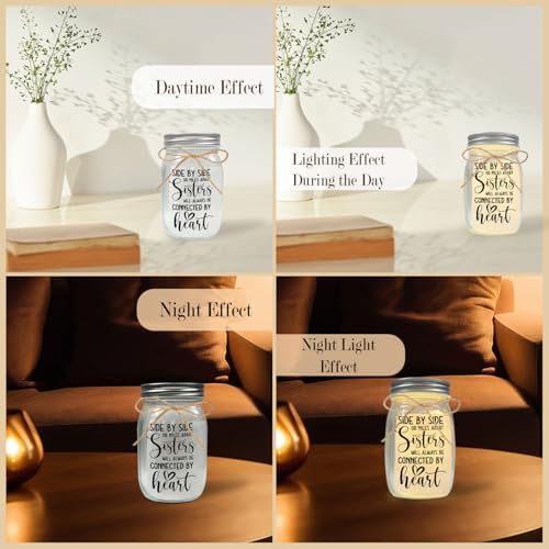 Birthday Gifts for Sister Mason Jar Night Light